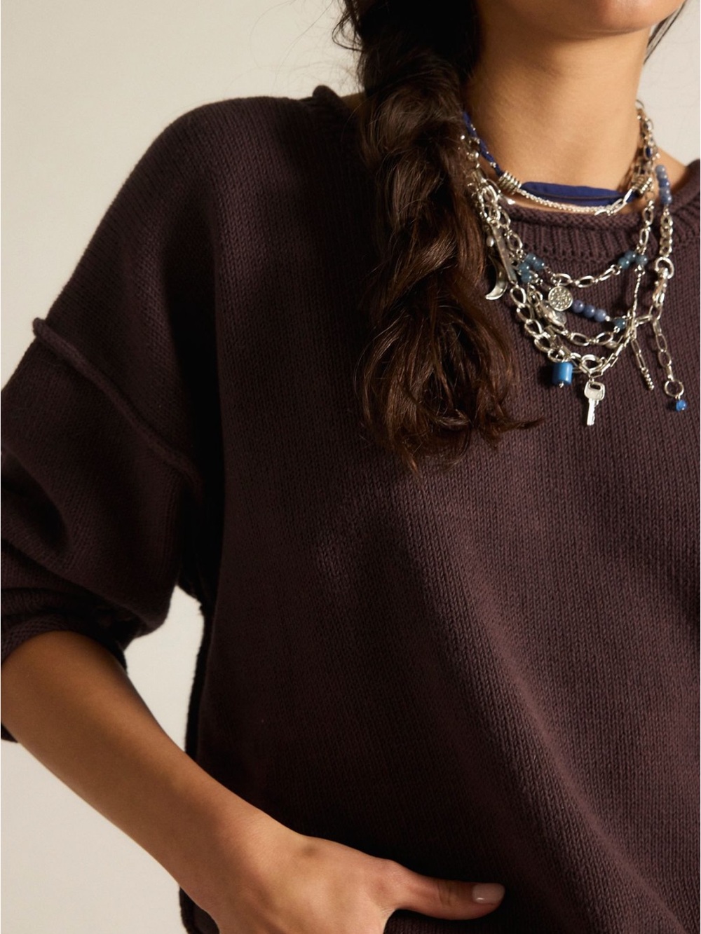 We The Free Ella Roll Neck Cotton Knit Seeater